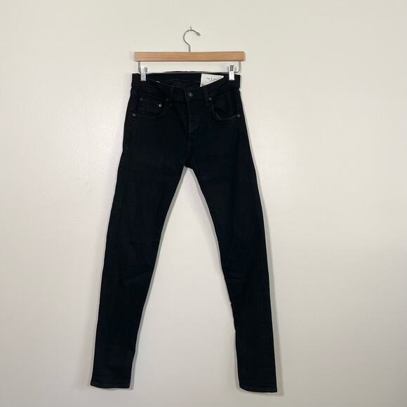 Rag & Bone • Fit 1 Rinse Wash Black Skinny Jeans - Picture 1 of 6